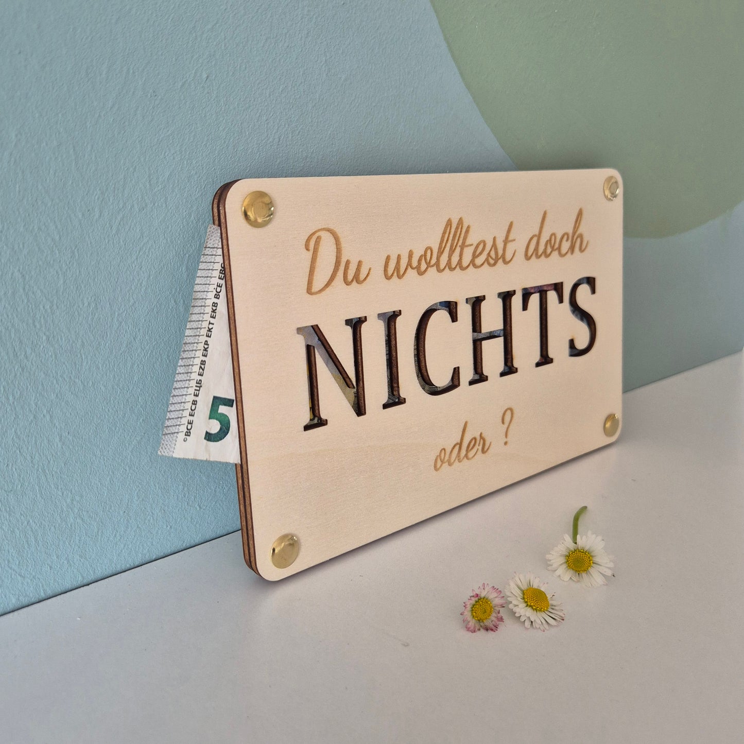 Geldgeschenk: Platte Du wolltest doch nichts